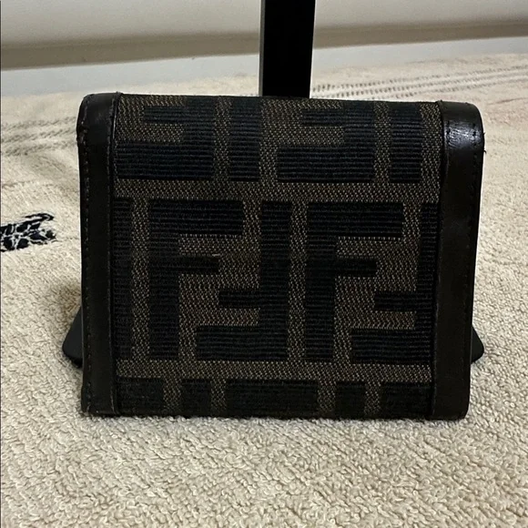 Fendi Canvas Compact Tri-Fold Wallet - Picture 2 of 13